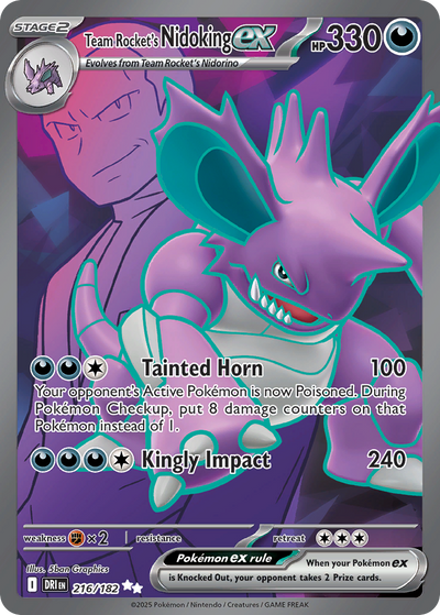 Team Rocket's Nidoking ex DRI 216