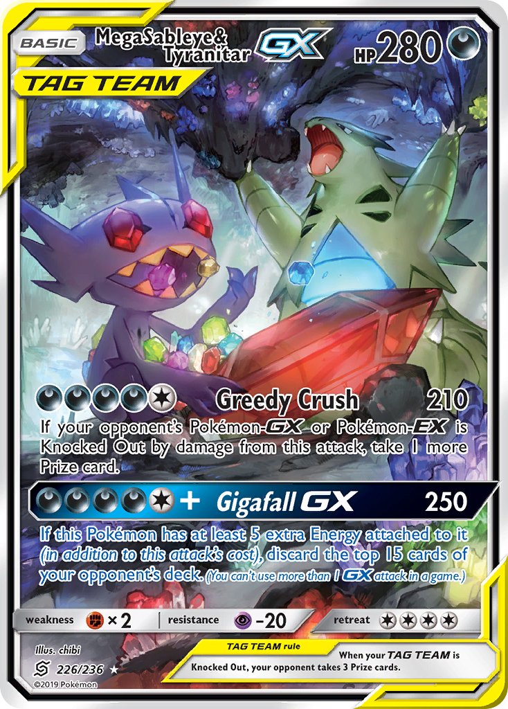 Mega Sableye & Tyranitar GX UNM 226